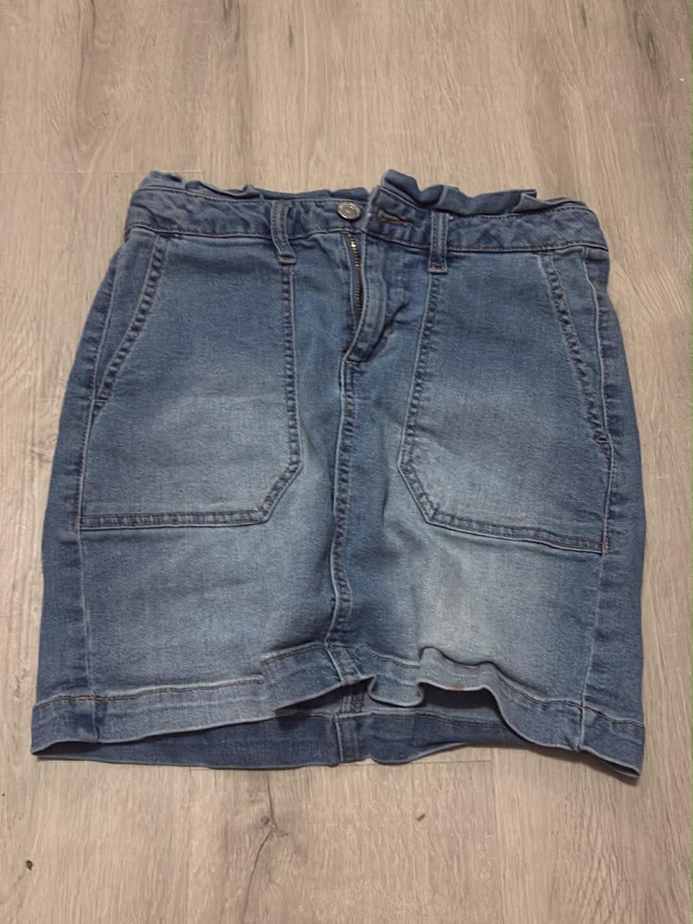 Casual Denim Mini Skirt - Blue